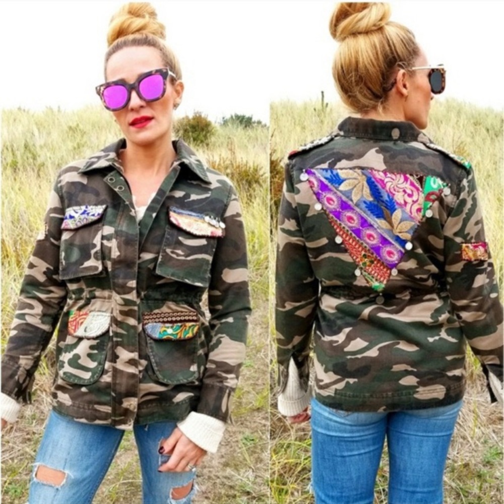 Embroidered Camo Jacket